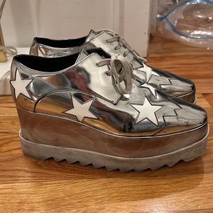 Stella McCartney silver platforms